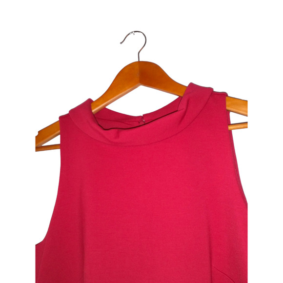 Ann Taylor Petite Sleeveless Dress Red Medium Polished Work Wear Career NWT - Picture 9 of 11